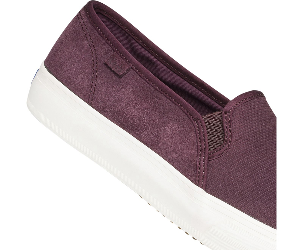 Keds Slip Ons Damen Lila - Double Decker Suede - ZMC-278605